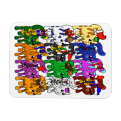 Festival Jolly Meowy Weihnachtskats Magnet (Horizontal)