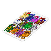 Festival Jolly Meowy Weihnachtskats Magnet (Linke Seite)