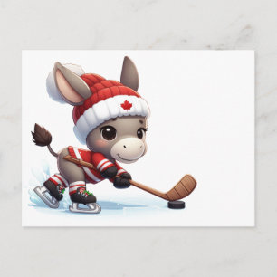 Festival Kanada Weihnachtshockey Donkey Postkarte