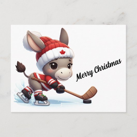 Festival Kanada Weihnachtshockey Donkey Postkarte (Vorderseite)