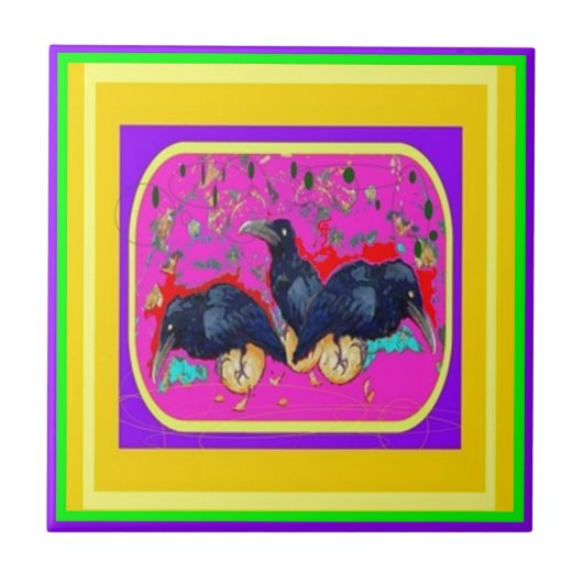 Festival-Krähen durch Sharles Fliese (Vorderseite)