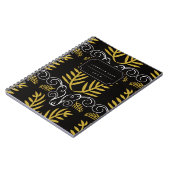 Festival Kunst Deco Gold Vintager Chic Urlaub Notizblock (Linke Seite)