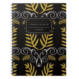 Festival Kunst Deco Gold Vintager Chic Urlaub Notizblock