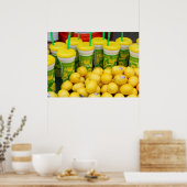 Festival Lemonade Stand Lemons and Tall Drinks Cup Poster (Küche)