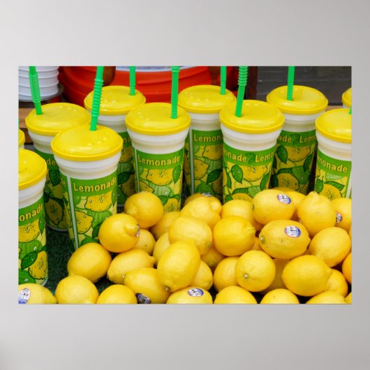 Festival Lemonade Stand Lemons and Tall Drinks Cup Poster (Vorne)