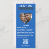 Festival Love Rock ’n’ Roll Wedding Ticket Einladung (Rückseite)