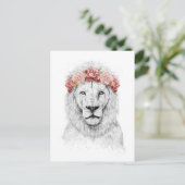 Festival Löwe Postkarte (Stehend Vorderseite)