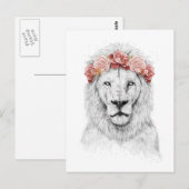 Festival Löwe Postkarte (Vorne/Hinten)