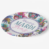 Festival Mardi Gras Pappteller (Schrägansicht)