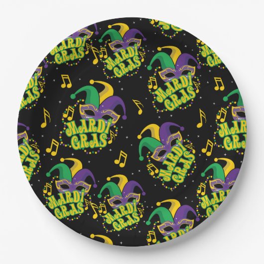 Festival Mardi Gras Pappteller (Vorderseite)