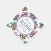 Festival Mardi Gras Serviette (Ecke)