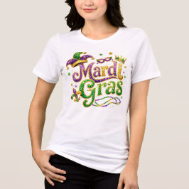 Festival Mardi Gras T-Shirt – Glitzer Karneval Fei Tri-Blend Shirt