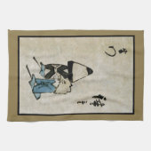 Festival Matsuri Kostümdarsteller Feudal Japan Geschirrtuch (Horizontal)