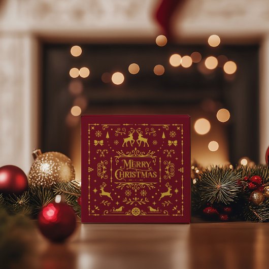 Festival Merry Christmas Red Classic Geschenkschachtel