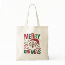Festival Merry Christmas Tote Bags for Holiday Che