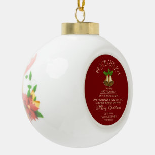 Festival Mistletoe Bells Weihnachten Keramik Kugel-Ornament