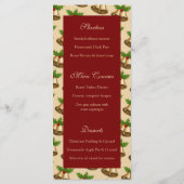 Festival Mistletoe Bells Weihnachten Menükarte (Rückseite)