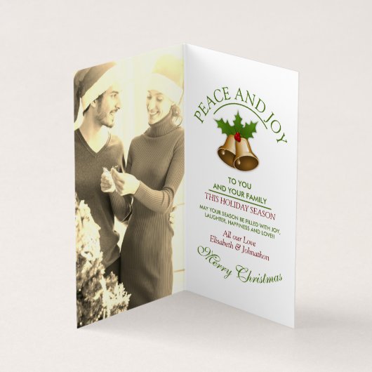 Festival Mistletoe Bells Weihnachtskarten Visitenkarten (Innenseite)