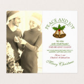 Festival Mistletoe Bells Weihnachtskarten Visitenkarten (Innenseite Aufgefaltet)