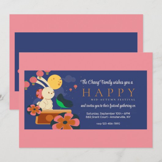 Festival Mitte Herbst - Einladung (Vorne/Hinten)