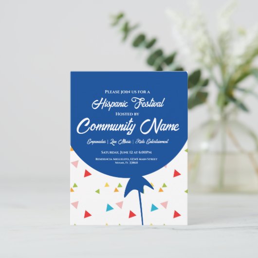 Festival Moon and Stars Flyer Postkarte (Stehend Vorderseite)