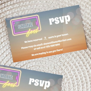 Festival Moon and Stars RSVP Karte