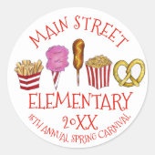 Festival Moon and Stars Runder Aufkleber (Vorderseite)