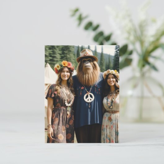 Festival Moon and Stars Sasquatch Retro Hippies Postkarte (Stehend Vorderseite)
