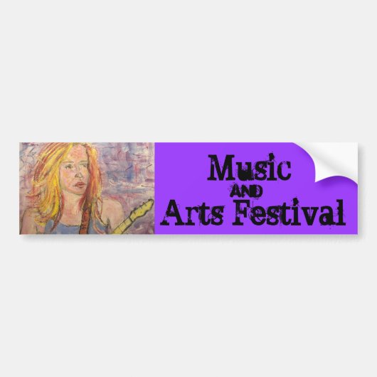Festival Musik und Kunst Autoaufkleber (Vorne)