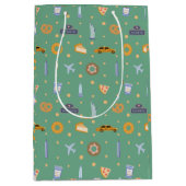Festival New York City Pattern Pistachio Green Mittlere Geschenktüte (Vorderseite)