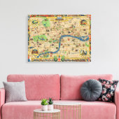 Festival of Britain: Guide to London Map Leinwanddruck (Insitu (Wohnzimmer))