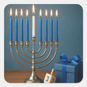 Festival of Lights and Joy Quadratischer Aufkleber (Vorderseite)