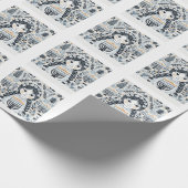 Festival of Lights: Hanukkah Sameach Stickers Geschenkpapier (Ecke)