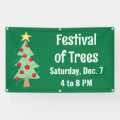Festival of Trees Custom Christmas Banner (Horizontal)
