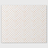 Festival Orange Snowflake Pattern - Eleganter Wint Geschenkpapier (Flach)