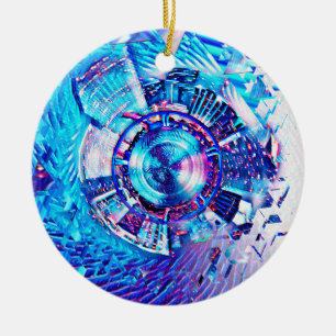 Festival-psychedelisches Rave-Portal Keramikornament