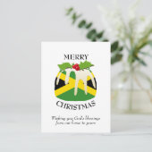 Festival Pudding JAMAICA FLAG Weihnachtspostkarte Postkarte (Stehend Vorderseite)