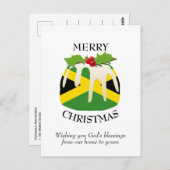 Festival Pudding JAMAICA FLAG Weihnachtspostkarte Postkarte (Vorne/Hinten)