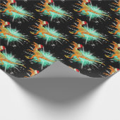 Festival Raptor Star Velociraptor Xmas Dinosaurier Geschenkpapier (Ecke)