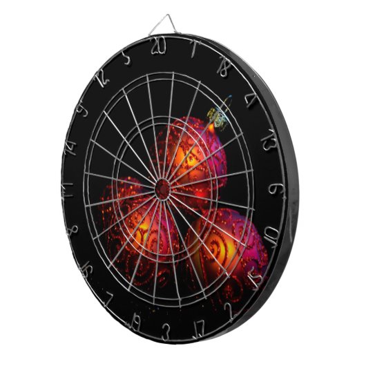 Festival Red Baubles Dartscheibe (Vorderseite rechts)