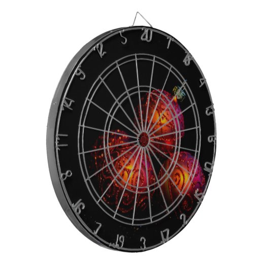 Festival Red Baubles Dartscheibe (Vorderseite Links)