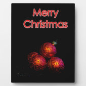 Festival Red Baubles Fotoplatte (Vorderseite)