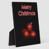 Festival Red Baubles Fotoplatte (Seite)