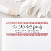 Festival Red Black Classic Nordic Fair Isle Motif (Insitu)