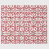 Festival Red Black Classic Nordic Fair Isle Motif Geschenkpapier (Flach)