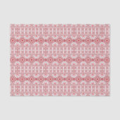 Festival Red Black Classic Nordic Fair Isle Patter Seidenpapier (Vorderseite)