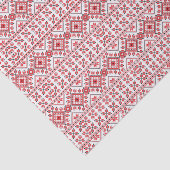 Festival Red Black Classic Nordic Fair Isle Patter Seidenpapier (Ausschnitt)