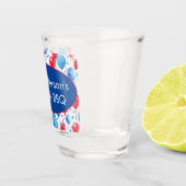 Festival Red Blue Balloons 4. Juli Schnapsglas (Rechts)