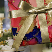 Festival Red Blue Gold Geschenkpapier