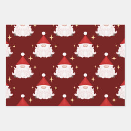 Festival Red Gonk Christmas Gnomes Nordic Geschenkpapier Set